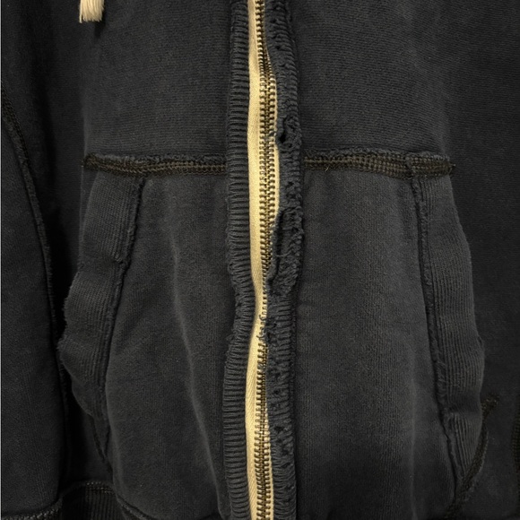 Vintage Abercrombie and Fitch Men small zip up sweatshirt hoodie navy muscle - Picture 10 of 10